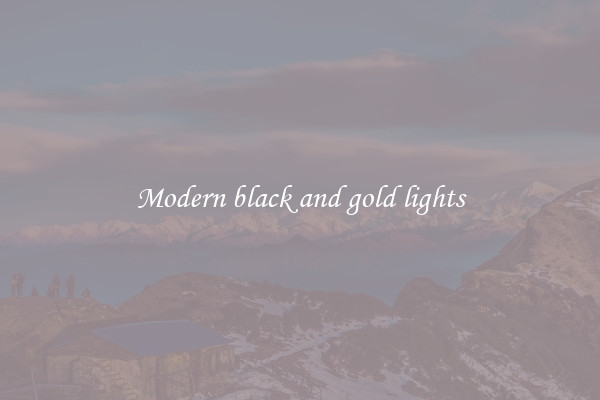 Modern black and gold lights