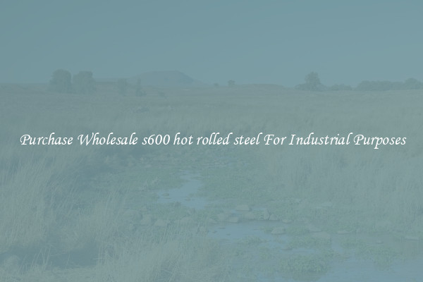 Purchase Wholesale s600 hot rolled steel For Industrial Purposes