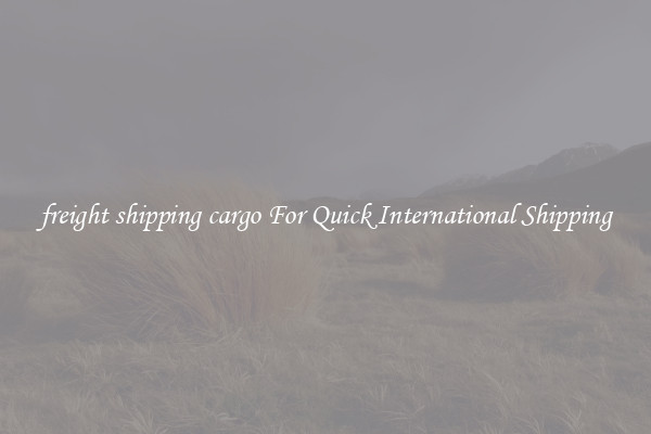 freight shipping cargo For Quick International Shipping