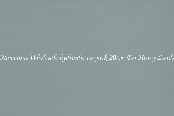 Numerous Wholesale hydraulic toe jack 20ton For Heavy Loads