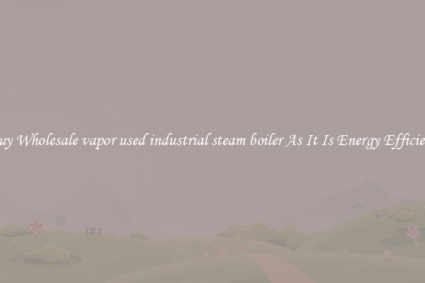 Buy Wholesale vapor used industrial steam boiler As It Is Energy Efficient