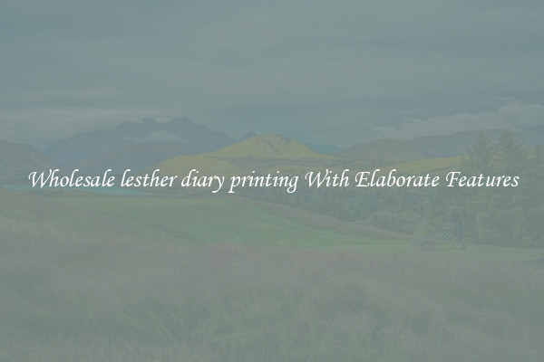 Wholesale lesther diary printing With Elaborate Features