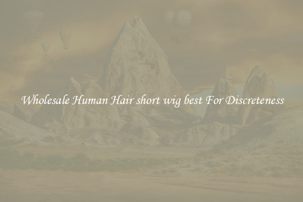 Wholesale Human Hair short wig best For Discreteness