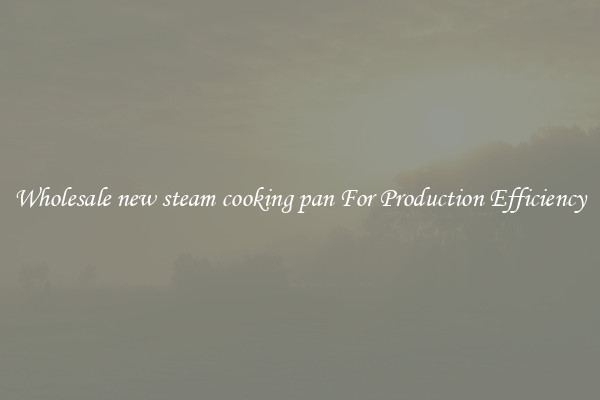 Wholesale new steam cooking pan For Production Efficiency