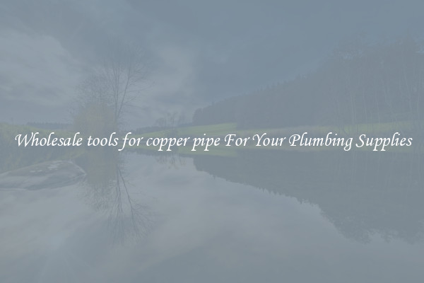 Wholesale tools for copper pipe For Your Plumbing Supplies