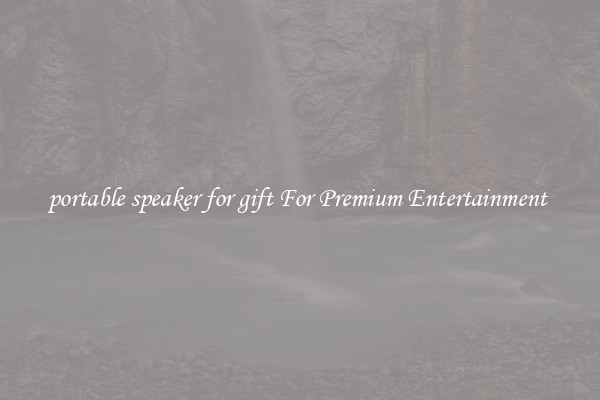 portable speaker for gift For Premium Entertainment 