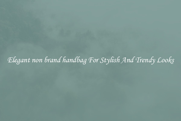 Elegant non brand handbag For Stylish And Trendy Looks