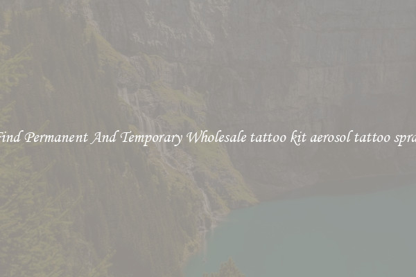 Find Permanent And Temporary Wholesale tattoo kit aerosol tattoo spray