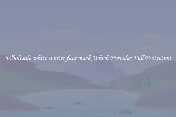 Wholesale white winter face mask Which Provides Full Protection