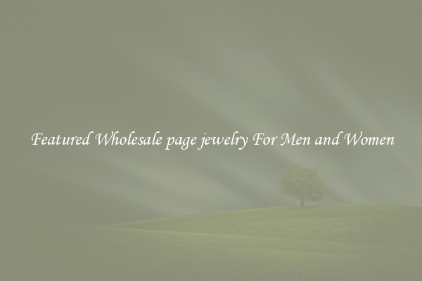 Featured Wholesale page jewelry For Men and Women