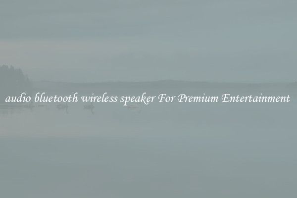audio bluetooth wireless speaker For Premium Entertainment 