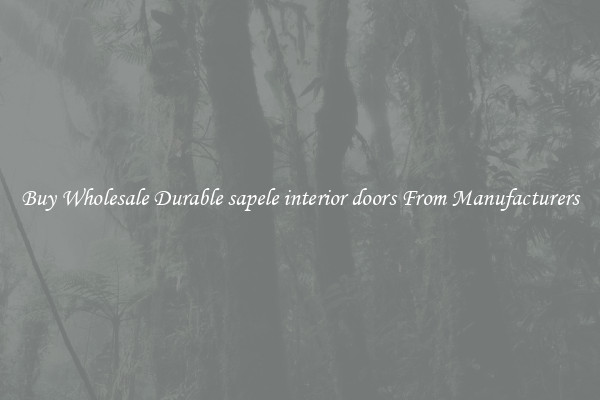 Buy Wholesale Durable sapele interior doors From Manufacturers