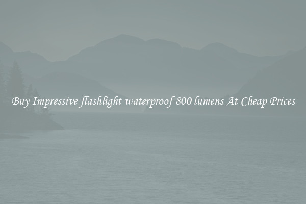 Buy Impressive flashlight waterproof 800 lumens At Cheap Prices