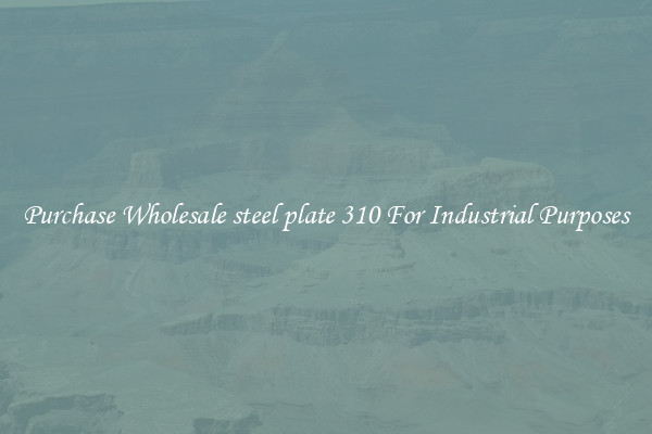Purchase Wholesale steel plate 310 For Industrial Purposes
